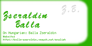 zseraldin balla business card